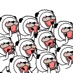 笑うアルパカ【ジェスチャー】