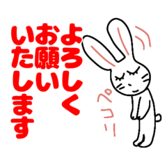 白いウサギメッセージ