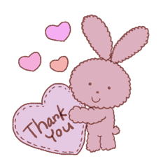 ゆるいうさぎのかわいいスタンプ