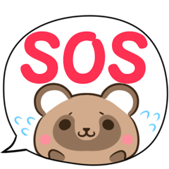 でか文字♦災害安否用♦たぬき