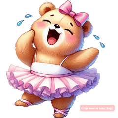 クマさんバレエの日常使いスタンプ