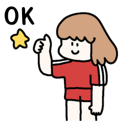 Lovely girl stickers English