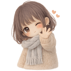 ふわもこガール♡気持ちが伝わるスタンプ02