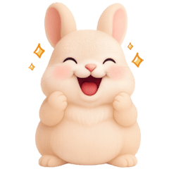 A cute, pink little bunny (No Text)