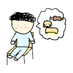 もじゃ君VSいぬさん