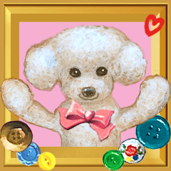 動く！額縁アート【プードル編】