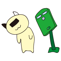 目が海苔の不思議な猫