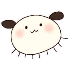 動くいぬくらげスタンプ