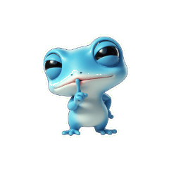 カエルちゃん照れ中