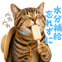 猫のすたんぷ。。。毎日使える夏スタンプ