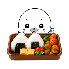 文字なし＊気遣い上手な赤ちゃんあざらし