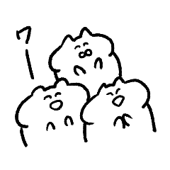 雑に動くウサギとネコのスタンプ