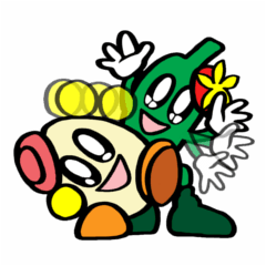 動いているように見えなくも無いスタンプ