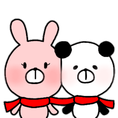 ぴょん子とぱんだ。