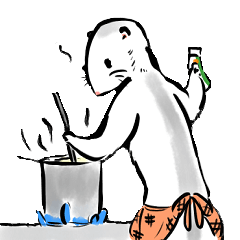 フェレット鳥獣戯画