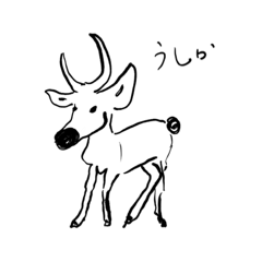 ほっこり和むシュールなイラスト(白黒ver)