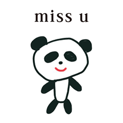 パンダ　らくがき　と　英語　English