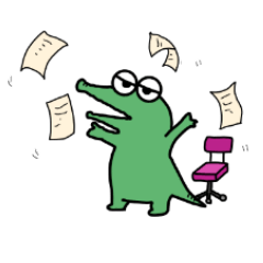 わにまるスタンプ憂鬱な仕事編