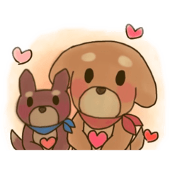 いぬたといぬじろうスタンプ