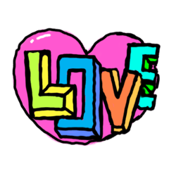 ポップな感じのスタンプ