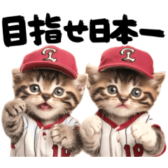 野球応援♡にゃんこ