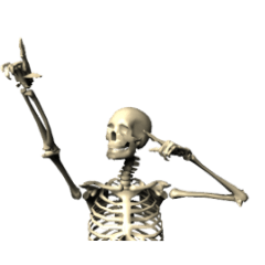 正直者の骸骨スタンプ！