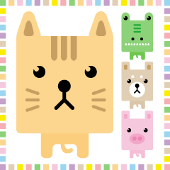 吹き出しになった☆しかくい子たち