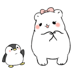 しろくまちゃんとペンギンくん