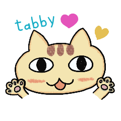 シンプルかわいいトラネコのスタンプ