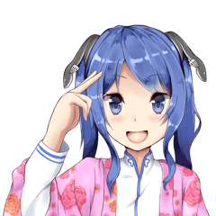 青髪ちゃんスタンプ