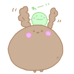 まんまるちょびとおまめちゃん