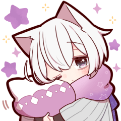 ちょっとお疲れな猫さんスタンプ５