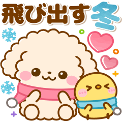飛び出す♡トイプーの冬