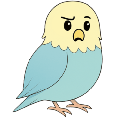 シンプルなセキセイインコ【2】