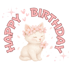 水彩画ねこのほっこりスタンプ