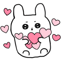 素直につたえるうさぎ（ハート）