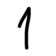 Easy black alphabet numberss