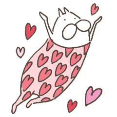 ねこタイツのゆるいハート 3