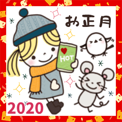 楽に使える日常スタンプ/2020年✿お正月
