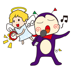 チコク魔くんの待ち合わせスタンプ