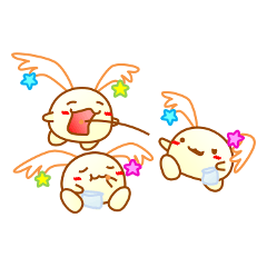 あさがみさま英語スタンプ