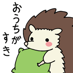 おうちが大好きなハリネズミ