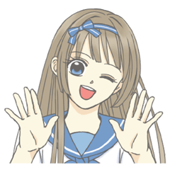 bowknot girls series stickers