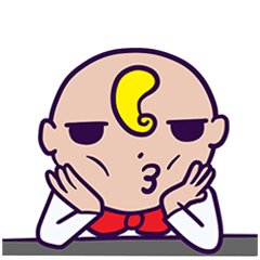 髪型がおかしい子供スタンプ