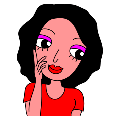 赤いドレスのお姉さん