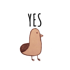 シンプルとりのスタンプ