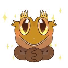 可愛いヤモリたちのスタンプ