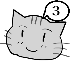 ひと言伝えるふきだしネコ 3