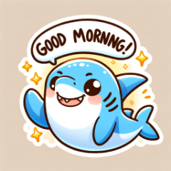 キュートなサメスタンプ