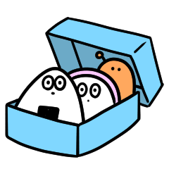 お弁当星人達の地味なスタンプ